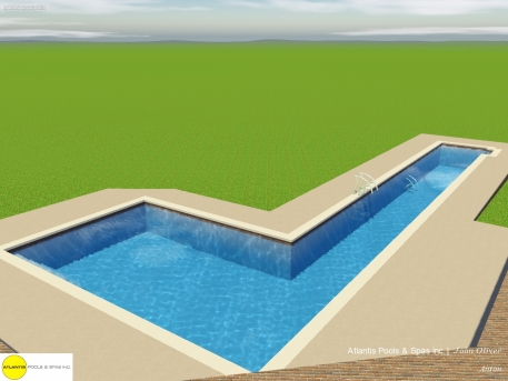 75' Lap pool in Jenks by Atlantis Pools, Tulsa.