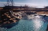 Mister running with water feature.